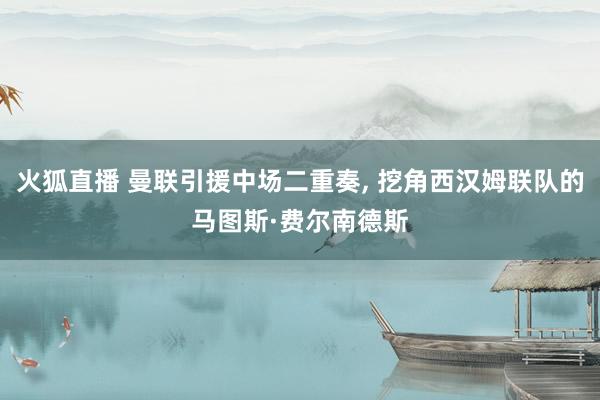 火狐直播 曼联引援中场二重奏, 挖角西汉姆联队的马图斯·费尔南德斯