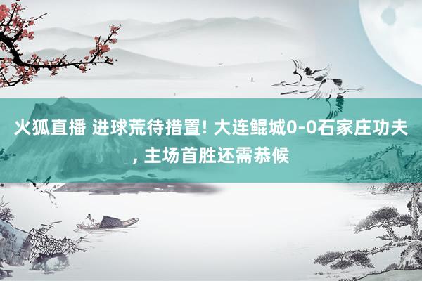 火狐直播 进球荒待措置! 大连鲲城0-0石家庄功夫, 主场首胜还需恭候