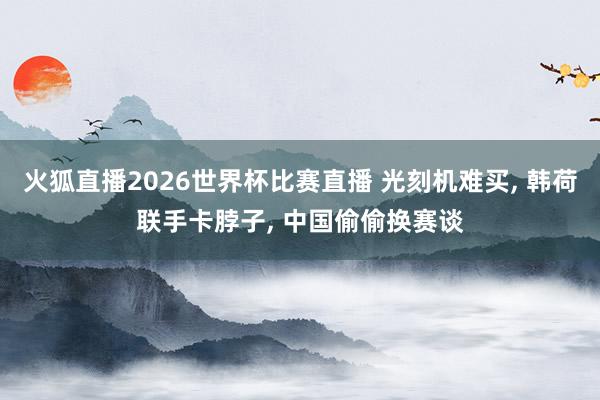 火狐直播2026世界杯比赛直播 光刻机难买, 韩荷联手卡脖子, 中国偷偷换赛谈